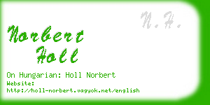 norbert holl business card